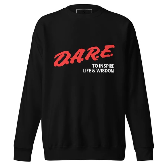 D.A.R.E CREWNECK SWEATER (BLACK - Picture 2 of 3